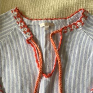 Lisa Todd Escape Tie Front Cotton Tunic Sweater